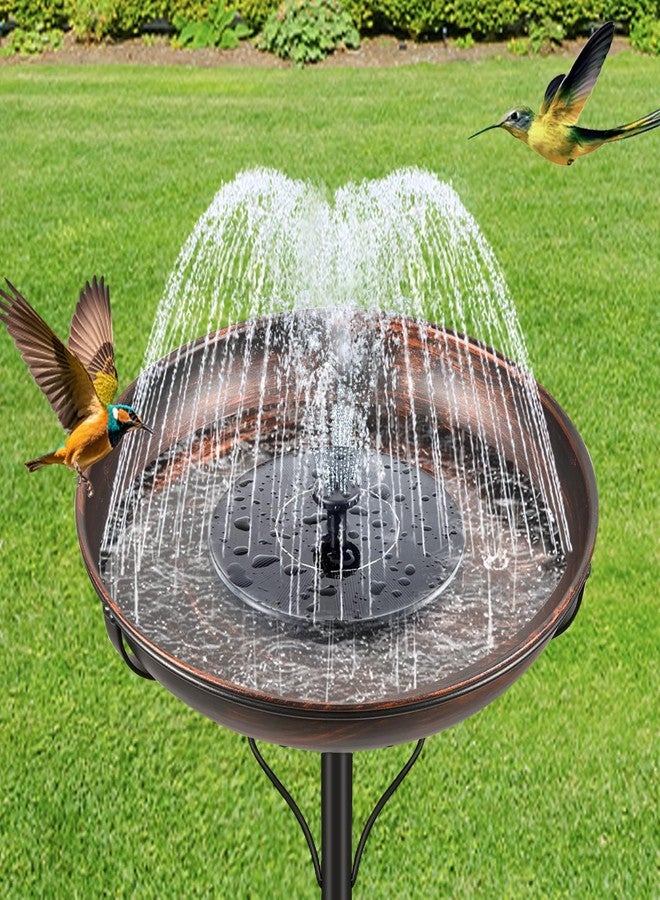 ODSNANIE 36In Metal Bird Bath for Outside, Vintage Freestanding Birdbaths with Metal Stake, Upgraded 5 Pronged Base Birdfeeder Feeder Bowl for Outdoors Garden Patio Yard Lawn Decor (Vintage Bronze) - Image 5