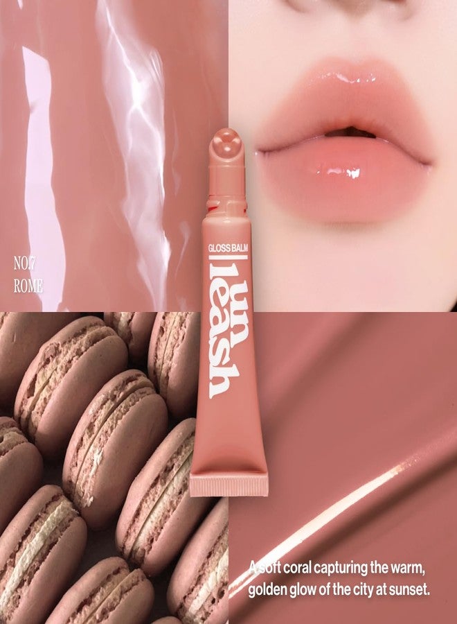 انليشا بلسم UNLEASHIA Sunset Dazzle Gloss Balm | بلسم مرطب ملون، راحة تدوم طويلاً، نباتي، تركيبة مرطبة غنية بالببتيدات والفيتامينات (رقم 7 روما) - Image 2