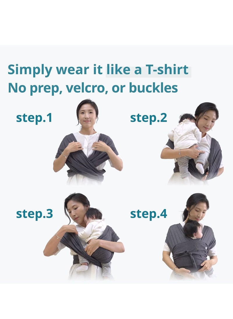 KASTWAVE - Baby Carrier Wrap Summer Mesh Breathable Baby Carrier Easy to Wear Hands-Free Baby Carrier Moisture Wicking Soft Ideal for Newborns and Kids Under 44lbs (Brown) - Image 1