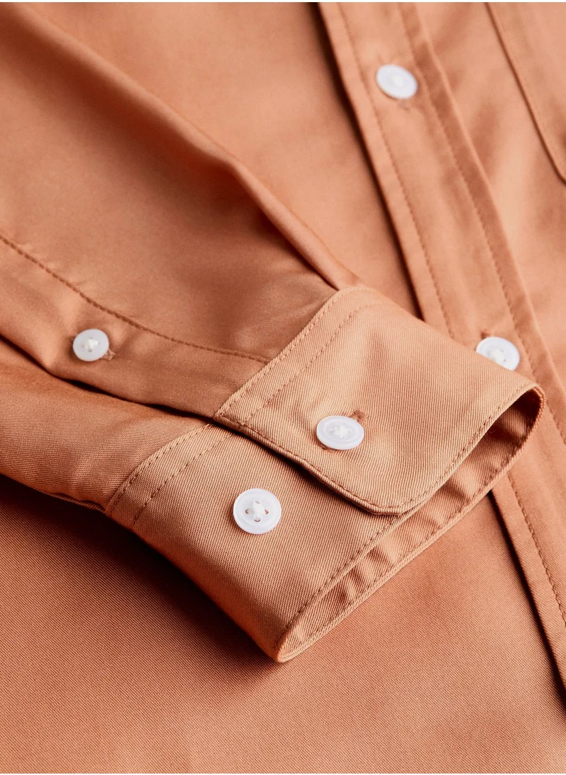 H&M Grandad Collar Regular Fit Shirt