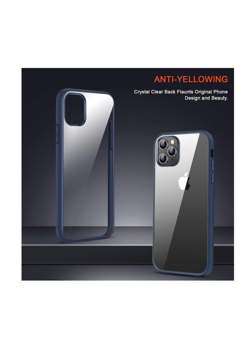 Generic - Case Compatible With iPhone 11 Pro (5.8 inch), Clear Case Shockproof Hard PC +Soft Silicone [Not Yellowing] Transparent Protective Slim Case Phone (Black) - Image 1
