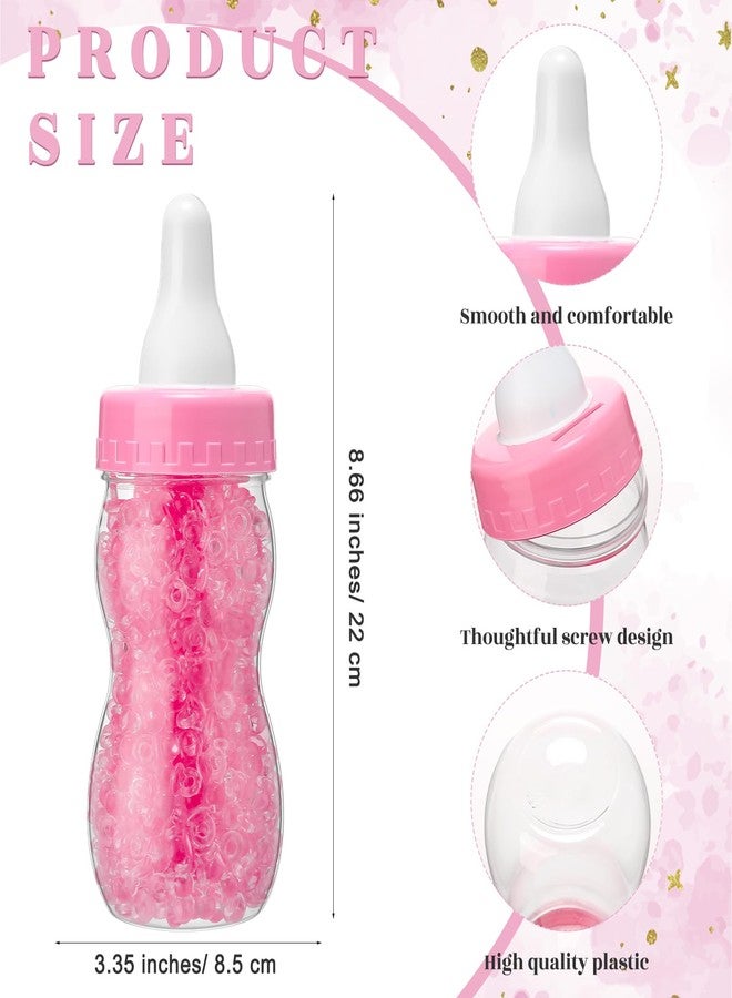 Roowest 512 Pcs Baby Shower Games Guess How Many Pacifiers Sign 100 Small Guessing Games 10 HB Pencils 750ml Milk Bottle 400 Acrylic Pacifiers Decoration for Guest Gender Reveal(Pink,Bear) - Image 3