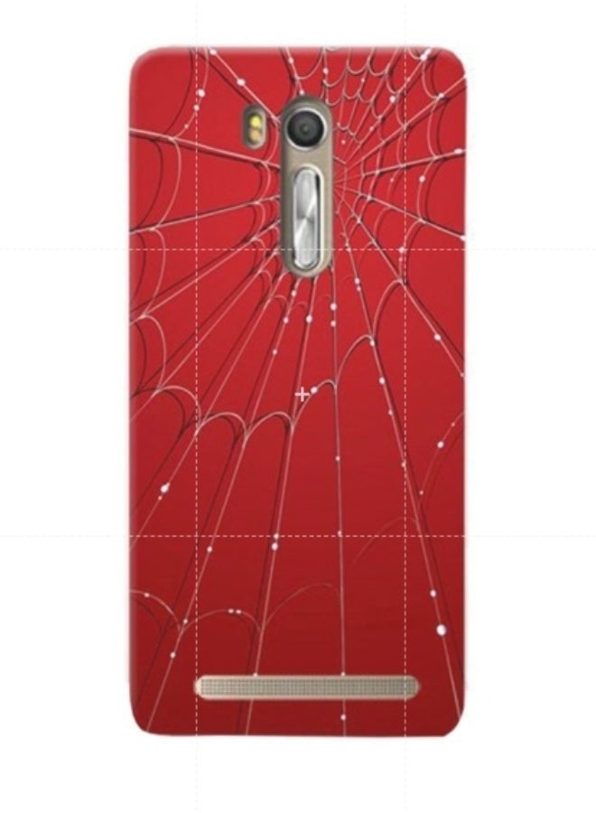 غطاء حماية واقٍ بنقش شبكة العنكبوت لهاتف أسوس زين فون جو زي بي 551 كيه إل أحمر