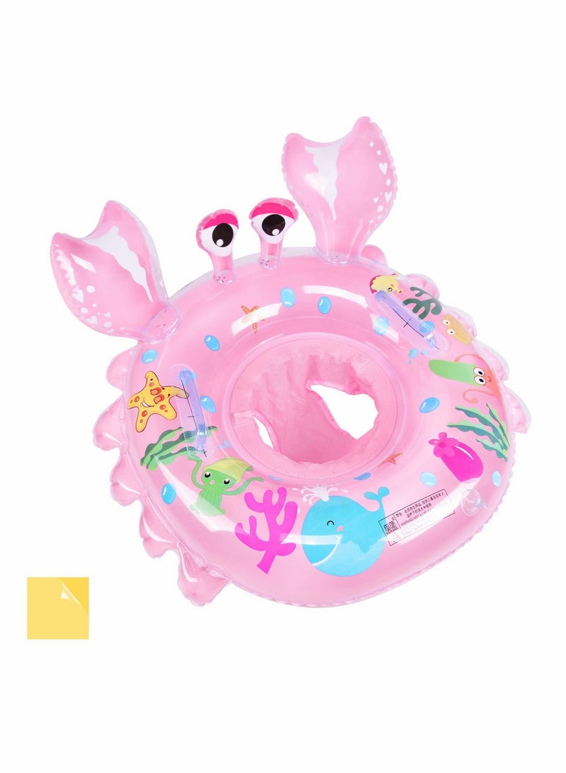 SYOSI Baby Swimming Ring, Float with Seat Toddler & patch kit, Inflatable Baby Swim Ring Skin Care PVC for Kids Paddling Pool 6 Months to 3 Years - Image 1