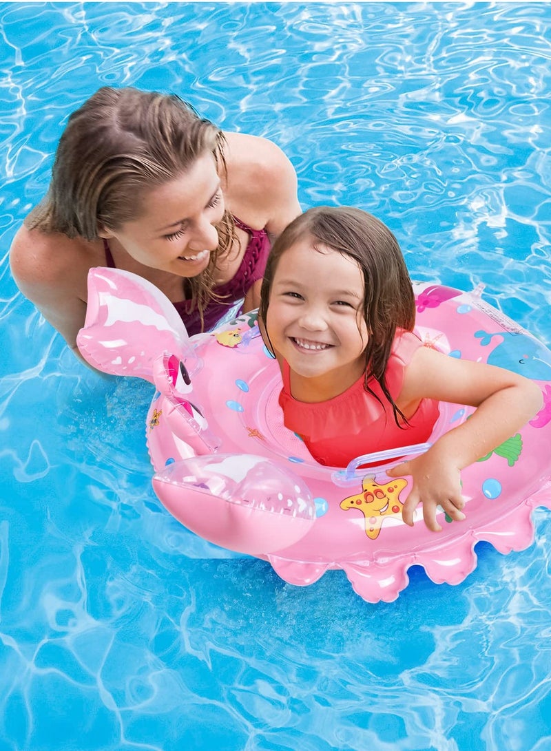 SYOSI Baby Swimming Ring, Float with Seat Toddler & patch kit, Inflatable Baby Swim Ring Skin Care PVC for Kids Paddling Pool 6 Months to 3 Years - Image 2