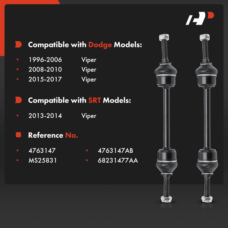 A-Premium Front Sway Bar Links for Dodge Viper - Image 2