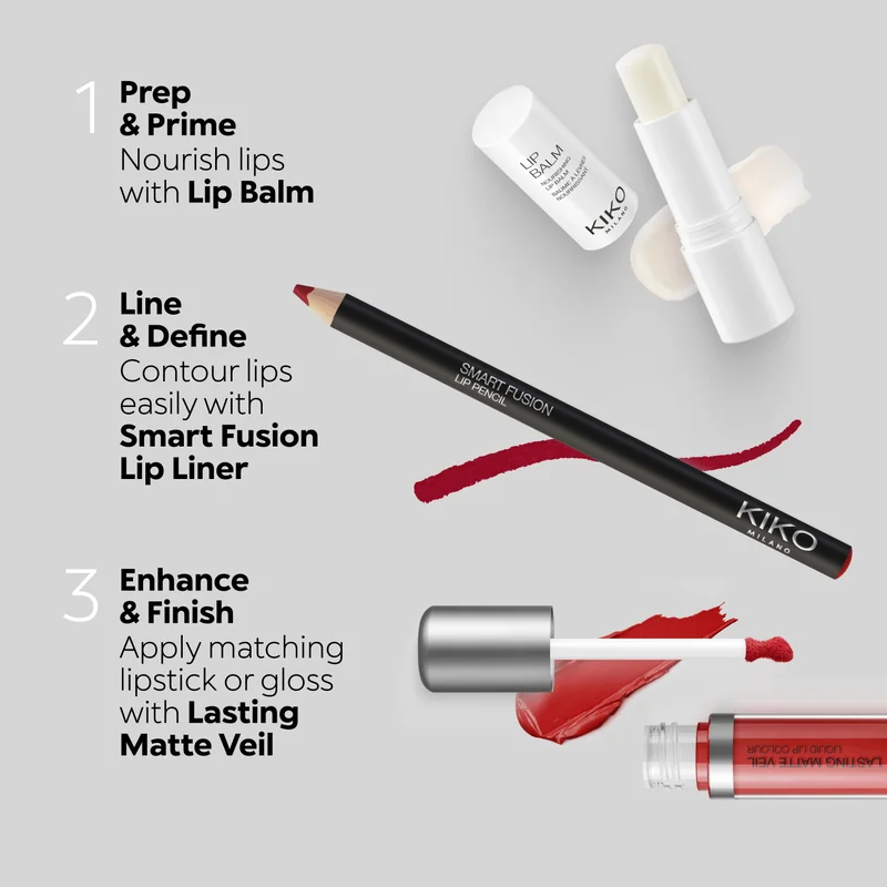 Kiko Milano  Smart Fusion Lip Pencil -Scarlet Red 35 for Women | Best Price UAE