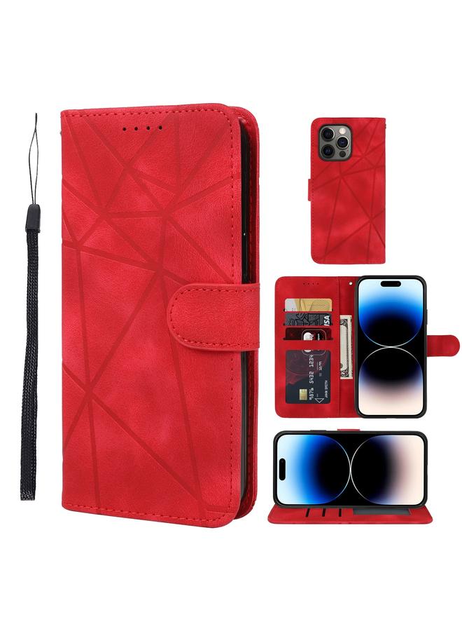 اس-توب جراب هاتف جلدي بخطوط هندسية لهاتف iPhone 14 Pro - Image 1