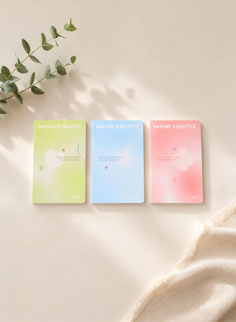 Midi Nature's Palette Pastel Notes A5 Notebook - Image 1