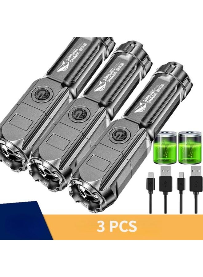 Powerful LED Flashlight 100000 Lumen Tactical Flashlights Rechargeable USB 18650 Waterproof Zoom Fishing Hunting LED Flashlight - Image 3