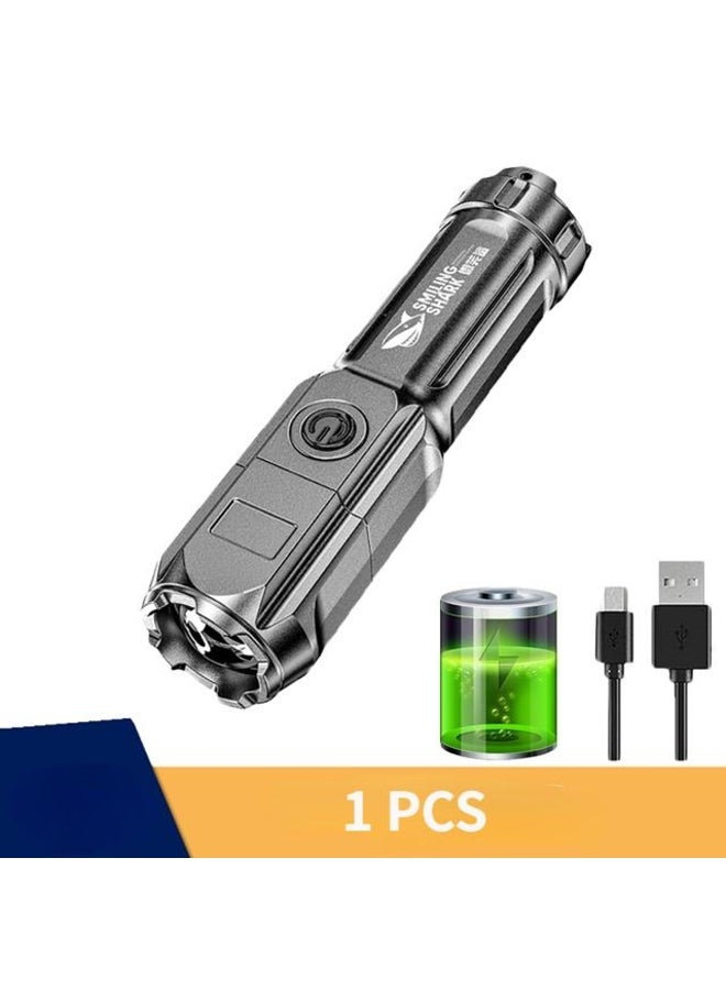 Powerful LED Flashlight 100000 Lumen Tactical Flashlights Rechargeable USB 18650 Waterproof Zoom Fishing Hunting LED Flashlight - Image 1