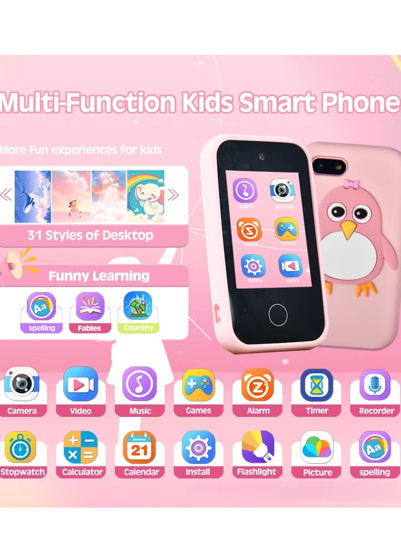 Kids Smart Phone Gifts Toys for Girls Boys aged 3-8, Toddler Learning Toys with Unicorn Educational Games - Image 2