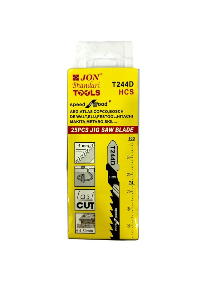 Jon Bhandari Tools 25pc Jigsaw Blades (T244D) - T-Shank High Carbon Steel Blades for Heavy Duty Precision Curve and Design Cutting in Wood, PVC & Plastic - Professional, Industrial & DIY Use - Image 4