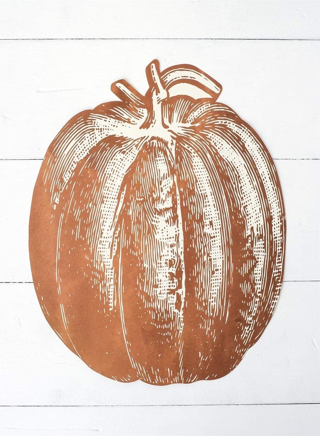 Hester & Cook Die Cut Pumpkin Paper Placemat Set of 12 American Made - Image 1