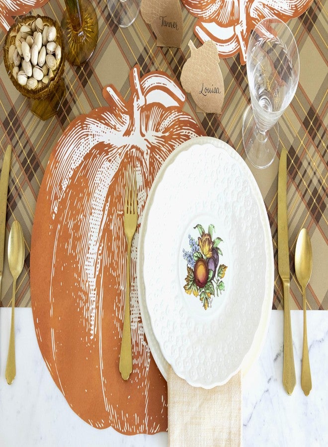 Hester & Cook Die Cut Pumpkin Paper Placemat Set of 12 American Made - Image 2