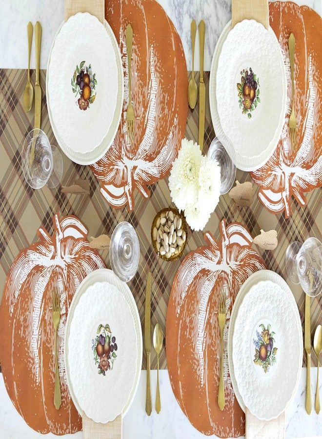 Hester & Cook Die Cut Pumpkin Paper Placemat Set of 12 American Made - Image 4