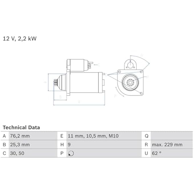 BOSCH 0986024050 Starter - Image 3