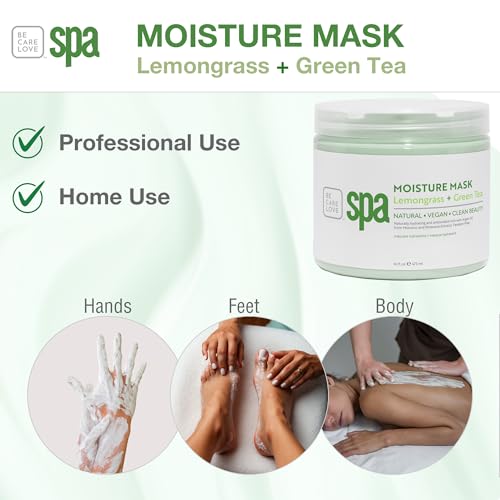 BCL SPA Organic Lemongrass and Green Tea for hands mask, foot mask, and body mask skin care spa treatment for women at home or professional spa with shea butter, argan oil, olive oil, aloe vera 16 oz - Image 4