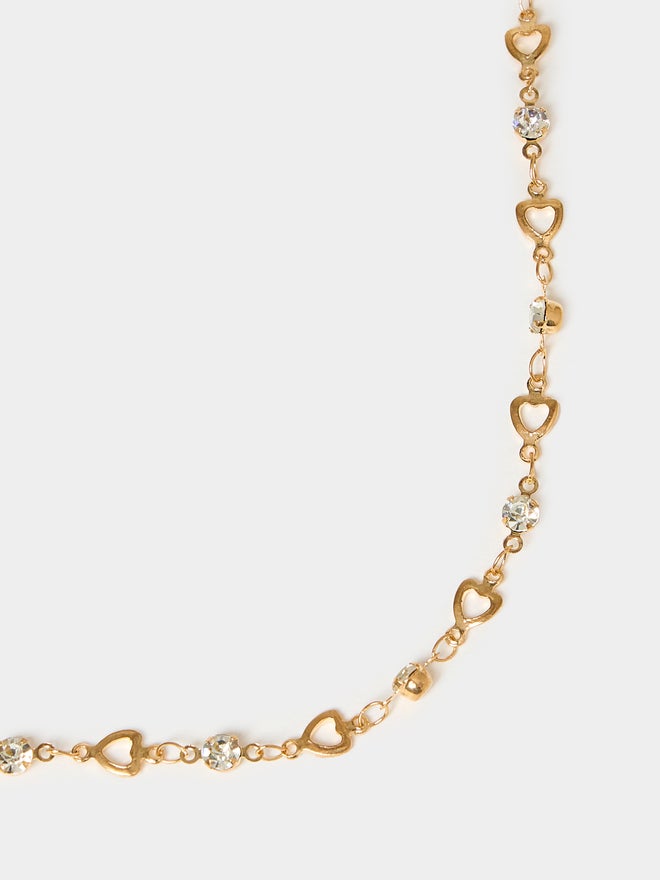 Styli Styli Embellished Heart Trail Necklace  - Image 2