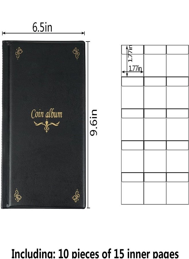 Generic 150 Pockets Coin Album Penny Collecting Book Souvenir Coins Collection Holder Ideal for Pressed Pennies Passport Hobby Coin Collector Money Specie Display Storage Case  - Image 3