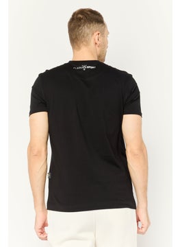 Plein Sport Men Sportswear Fit Short Sleeve Outdoor T-Shirt, Black  - Image 4