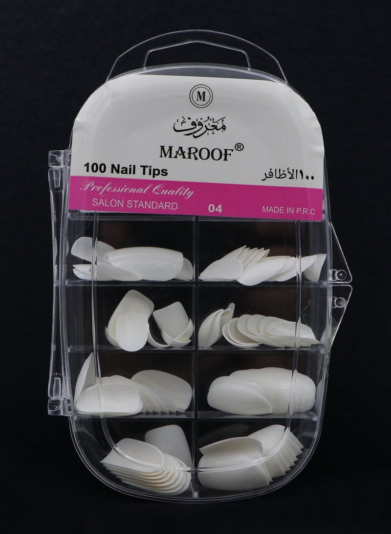 MAROOF Hard Nail Tips 04 White - Image 5