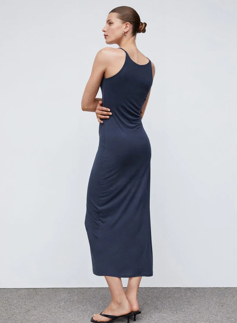 MANGO Spaghetti Neck Bodycon Dress