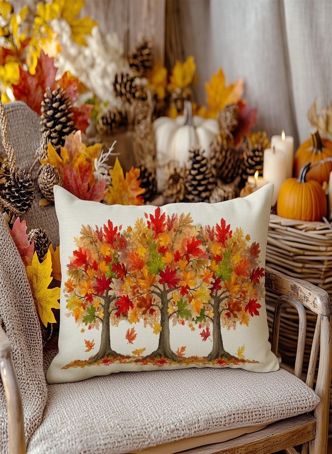 AACORS Fall Pillow Cover 12x20 Inch Maple Trees Decorations Farmhouse Autumn Throw Pillow Case Decor for Home Sofa Couch AA736-12 - Image 2