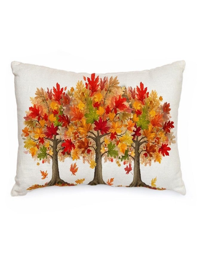 AACORS Fall Pillow Cover 12x20 Inch Maple Trees Decorations Farmhouse Autumn Throw Pillow Case Decor for Home Sofa Couch AA736-12 - Image 1