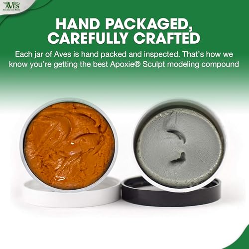 Aves Apoxie Sculpt - 2 Part Modeling Compound (A & B) - 1 Pound, Apoxie Sculpt for Sculpting, Modeling, Filling, Repairing, Simple to Use and Durable Self-Hardening Modeling Compound - Orange - Image 2
