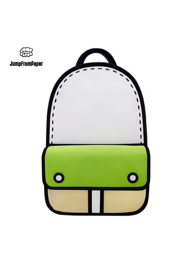 Jumpfrompaper [new Year Gift] Medium-sized 3d Adventure Comic Backpack, Student Backpack, Birthday Gift, Grass Gree - Image 3