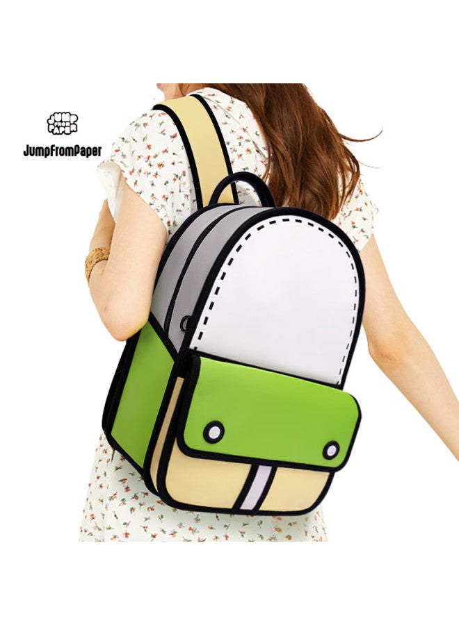 Jumpfrompaper [new Year Gift] Medium-sized 3d Adventure Comic Backpack, Student Backpack, Birthday Gift, Grass Gree - Image 2
