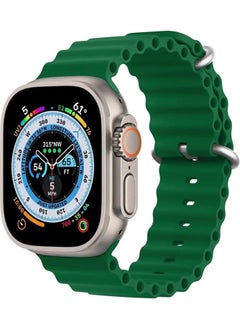 Cosmostech Compatible for Smart Watch Watch 42MM 44MM 45MM 49MM 1/2/3/4/5/6/se/7/8/ultra Smart Watch Silicone Band and Strap Green  - Image 1