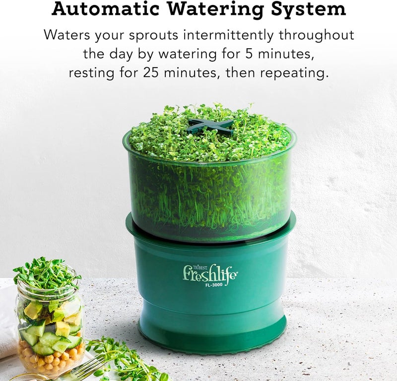 Tribest Tribest Fresh Life Sprouter FL3000 Automatic Seed Sprouter For Sprouting Seeds Green  - Image 2