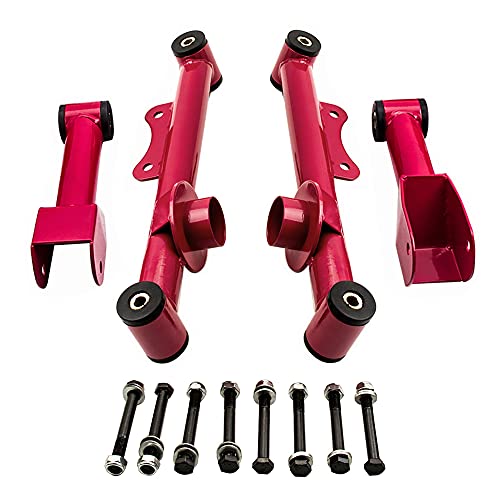 Tuningsworld Rear Upper Lower Tubular Control Arm Kit w/Hardware for Ford Mustang 1979-2004 Camber Arms - Image 1