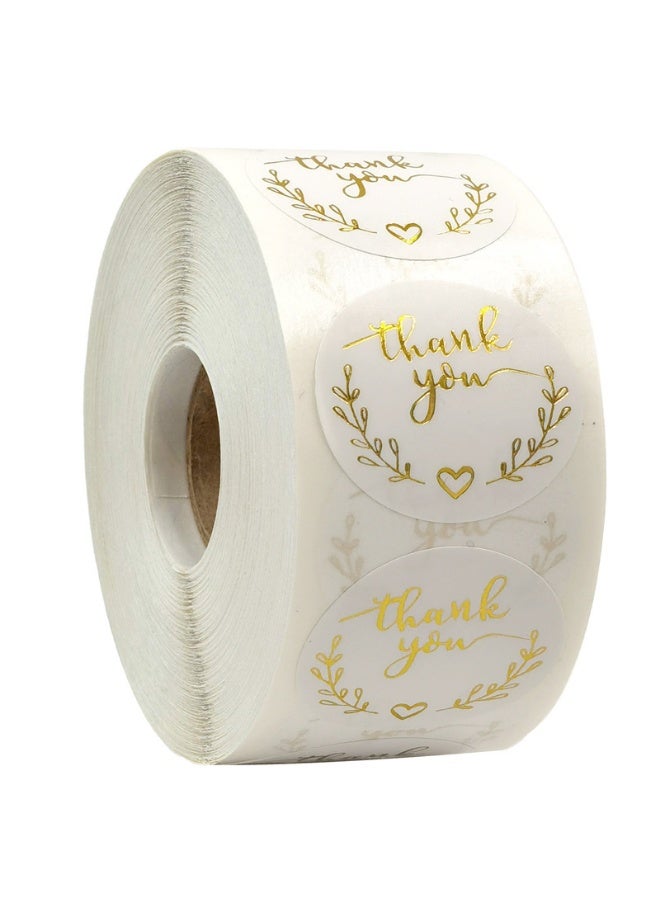 500-Piece Thank You Label Sticker Roll Bakery Candy Dess Seal Stickers for Boxes