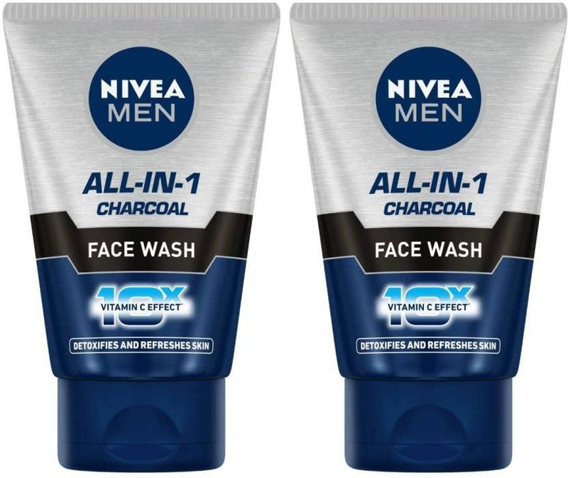 نيفيا كل في واحد 10x فيتامين C 100 مل مجموعة من 2 غسول للوجه 200 مل