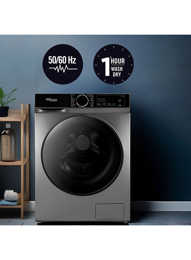 SUPER GENERAL 12Kg/8Kg Front-Load Washer-Dryer, Inverter Motor, 1400 RPM, 15 Programs, Quick Wash 15mins, 1Hr Wash-Dry, Steam Wash, Baby Care, Inox, SGW12800INVCMBS SGW12800INVCMBS Inox - Image 5