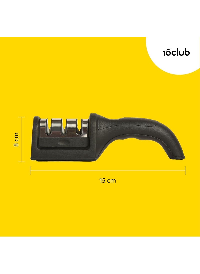 Scribify Scribify Knife Sharpener Tool with 2 Slots BlackRED  - Image 2
