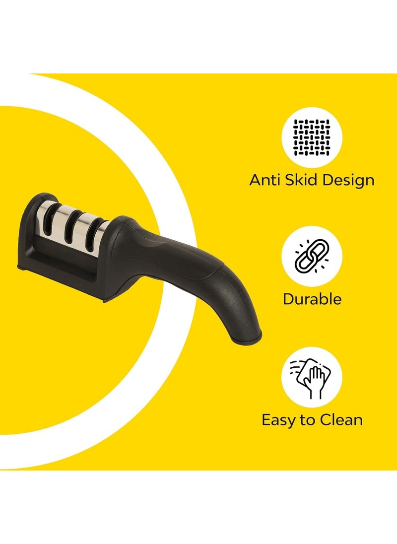 Scribify Scribify Knife Sharpener Tool with 2 Slots BlackRED  - Image 4