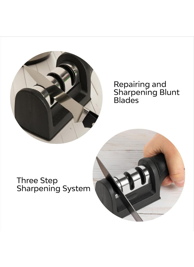 Scribify Scribify Knife Sharpener Tool with 2 Slots BlackRED  - Image 5