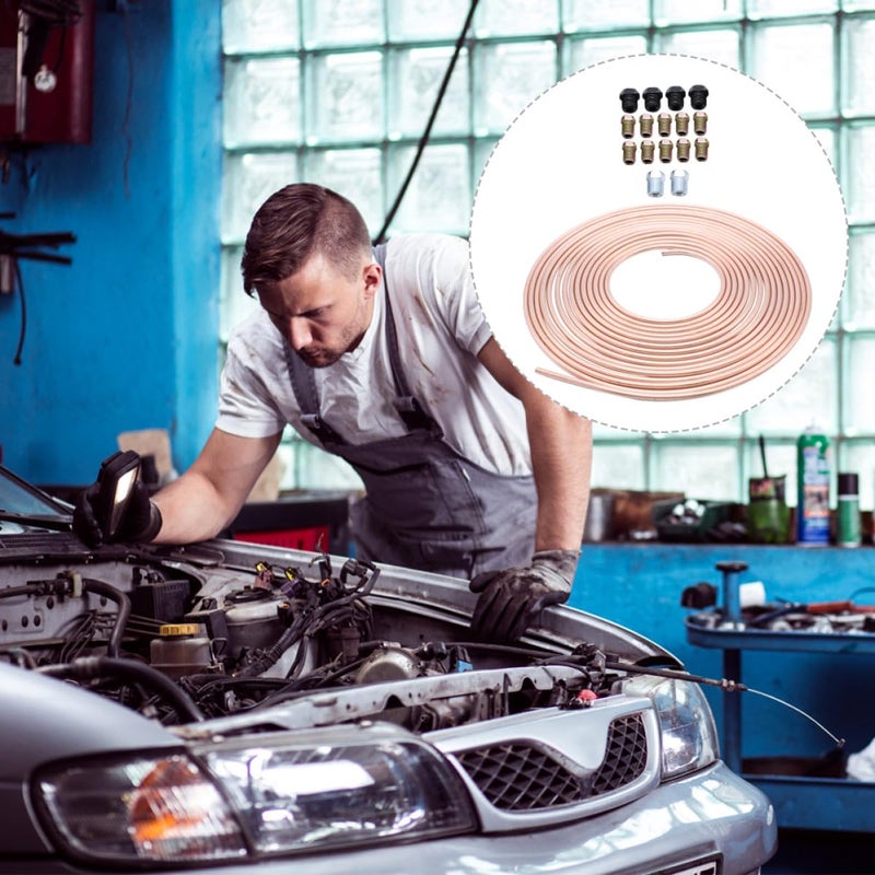 Copper Coated Nickel Brake Line Tubing 3 16 Inch OD 25 Feet Coil Flexible Auto Replacement - Image 5