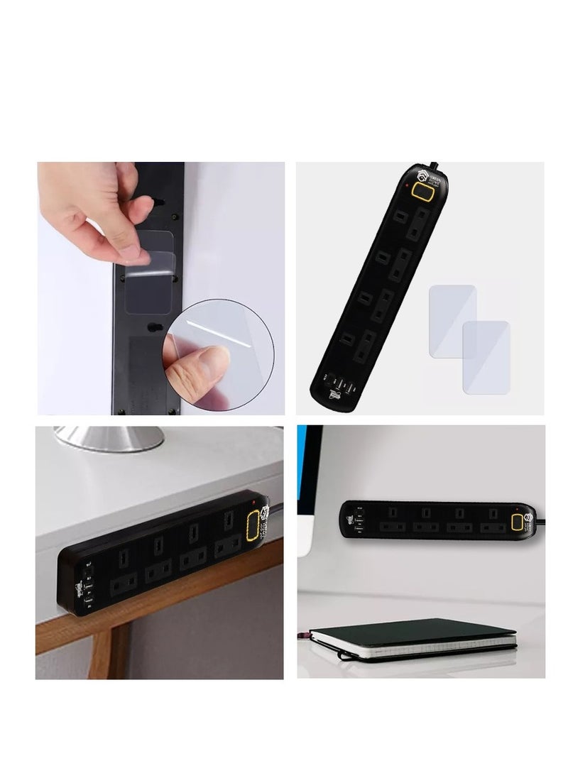 GREEN HOME GreenHome Power Strip 4 Power Outlets 2 USB Ports and Type C Fast Charging (Black)  - Image 5