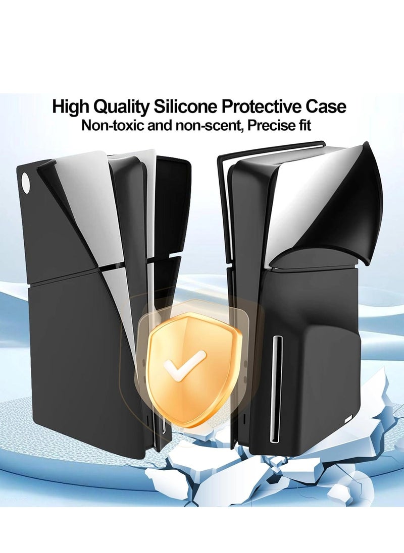 Generic Silicone Cover for PS5 Console Slim Disc Edition - Black  - Image 2