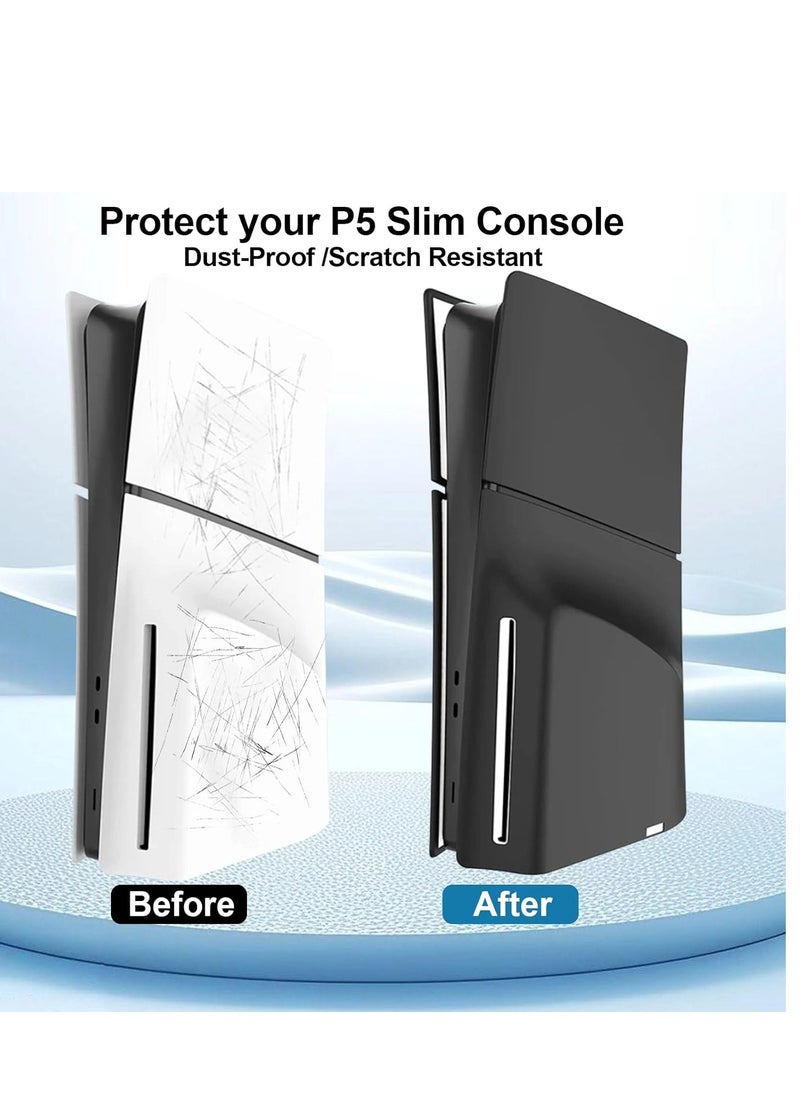 Generic Silicone Cover for PS5 Console Slim Disc Edition - Black  - Image 4