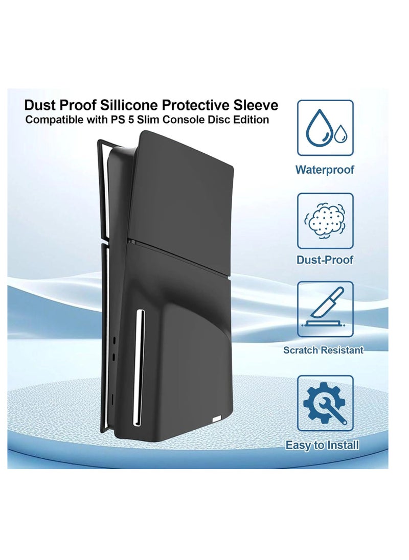 Generic Silicone Cover for PS5 Console Slim Disc Edition - Black  - Image 5