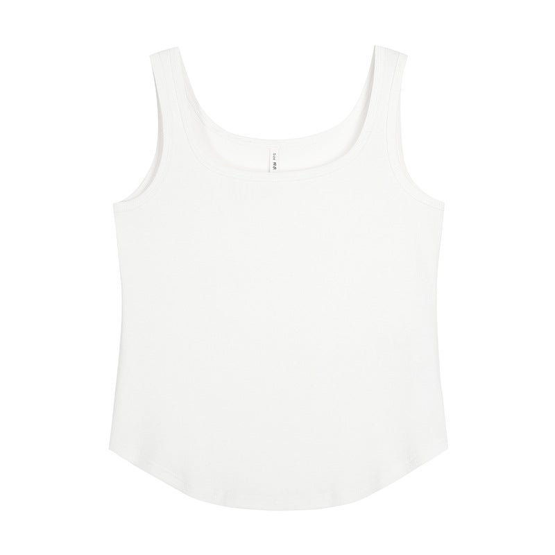 Plus Size Womens U-Neck Knit Camisole White 