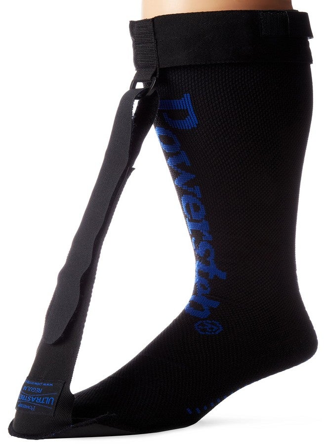 PowerStep UltraStretch Plantar Fasciitis Night Splint, Adjustable Plantar Fasciitis Brace, Plantar Fasciitis Relief, Achilles Tendonitis Support, Gentle Stretch Compression Sock for Heel & Foot Pain, Regular (Black) - Image 1