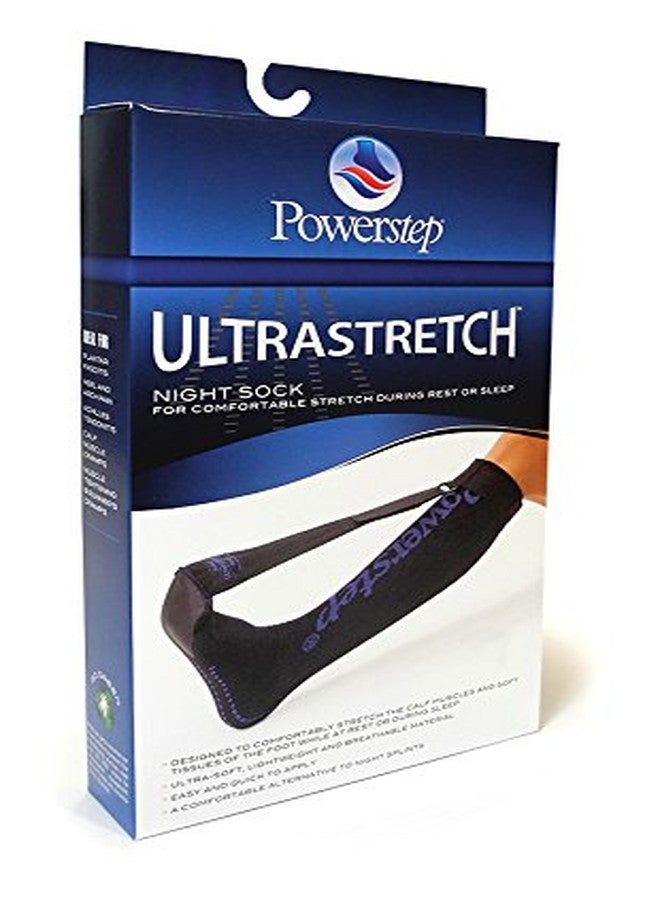 PowerStep UltraStretch Plantar Fasciitis Night Splint, Adjustable Plantar Fasciitis Brace, Plantar Fasciitis Relief, Achilles Tendonitis Support, Gentle Stretch Compression Sock for Heel & Foot Pain, Regular (Black) - Image 2
