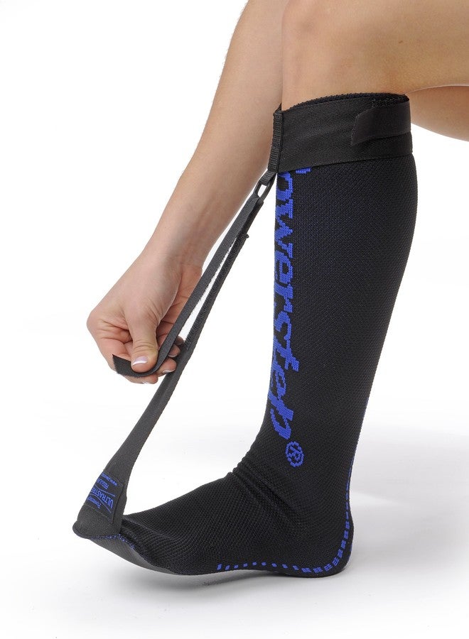 PowerStep UltraStretch Plantar Fasciitis Night Splint, Adjustable Plantar Fasciitis Brace, Plantar Fasciitis Relief, Achilles Tendonitis Support, Gentle Stretch Compression Sock for Heel & Foot Pain, Regular (Black) - Image 3